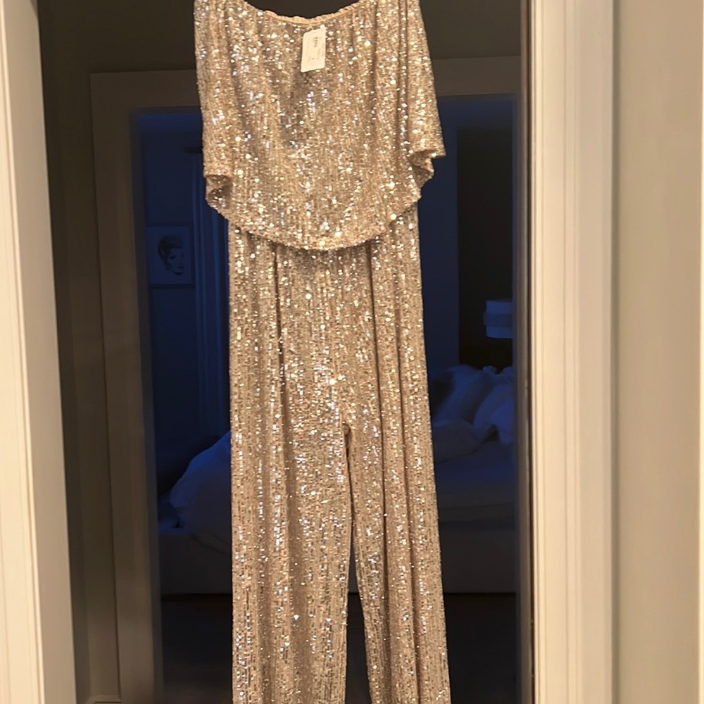 Pookie and Sebastian size small sequined jumpsuit